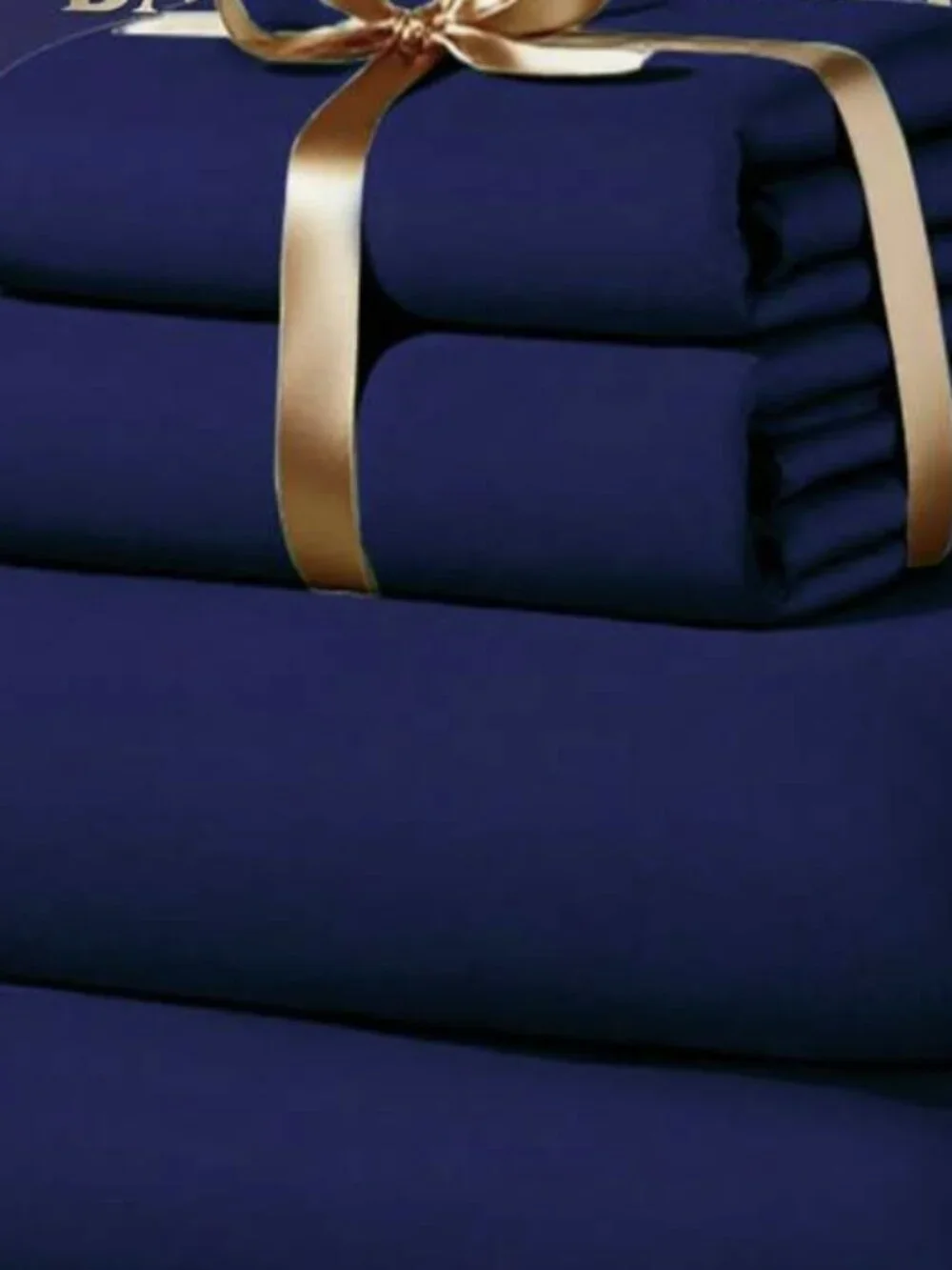 Luxury Viscose Derived from Bambo Twin Size Cooling Sheets Set Navy Blue